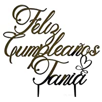 Topper personalizado para tarta de cumpleaños- personalizado con el nombre para hacer su tarta única. Un adorno original…
